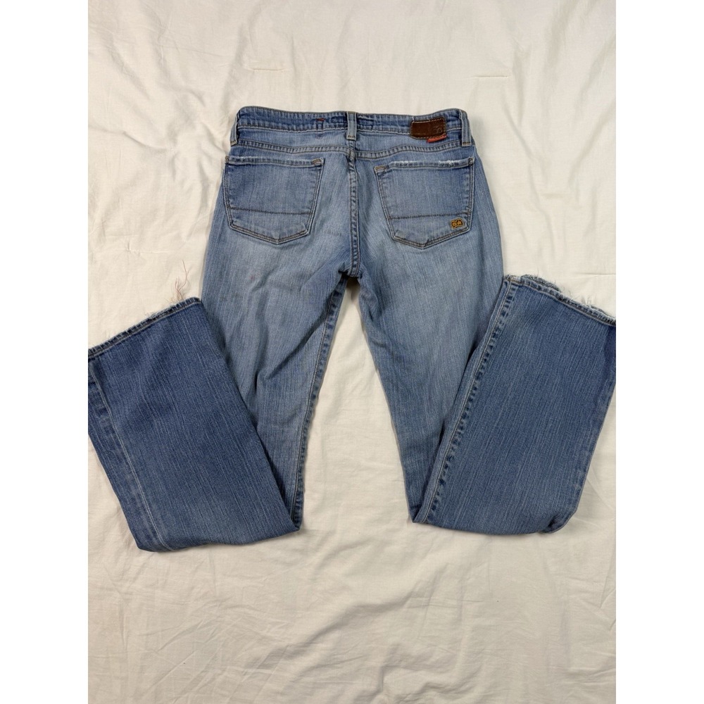 Big Star Bootcut Jeans Womens 28R Made USA Y2K Distressed Flare Denim 32x30